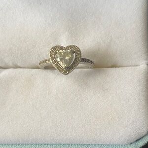 Elegant Heart-Shaped Silver Ring